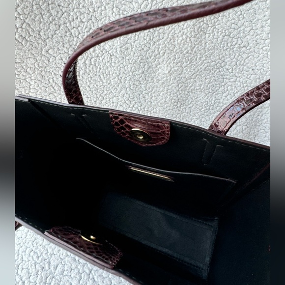 Ralph Lauren Collection Bordeaux Ayers Snakeskin Mini Modern Tote - Picture 11 of 16